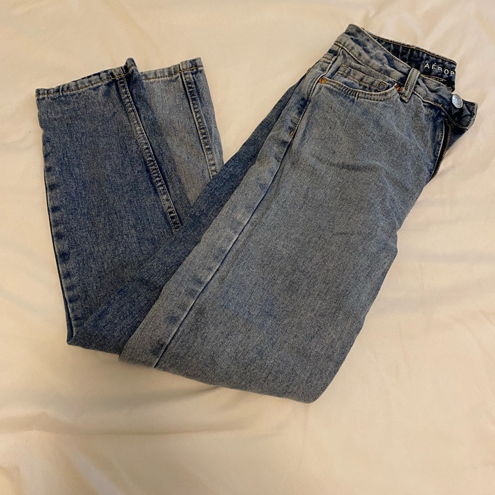 Aeropostale Two-toned, high waisted, mom jeans